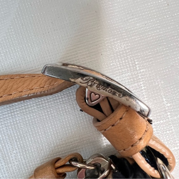 Brighton Fashionista "Laguna" Striped Canvas Crossbody Pouch Purse rare - Picture 4 of 7